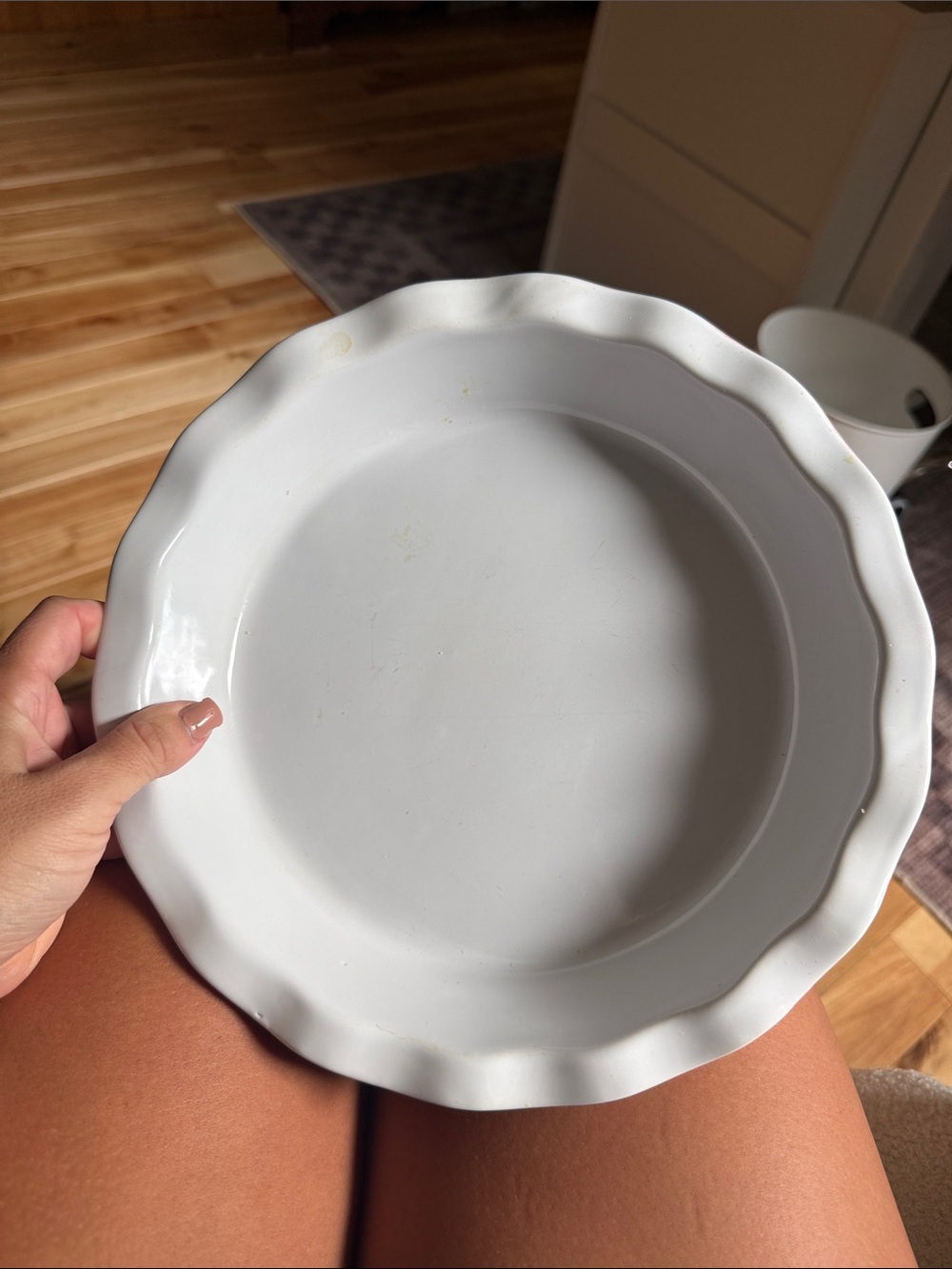 Red and White Pie Plate